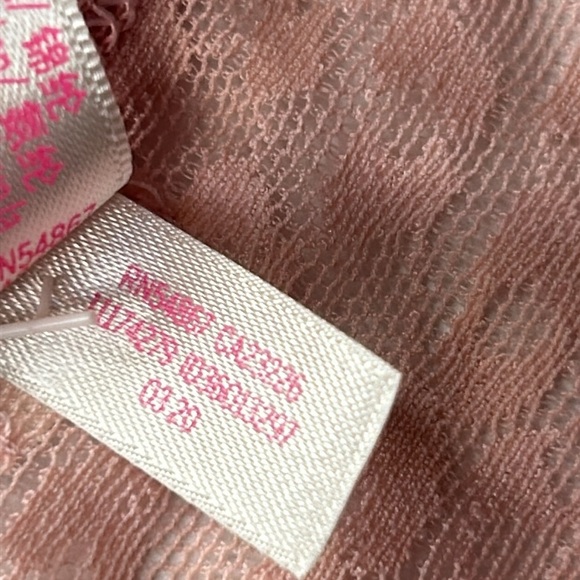 PINK Victoria’s Secret Dusty Rose Sheer Leopard Lace Mesh Thong Panties Sz M NEW - Picture 16 of 17